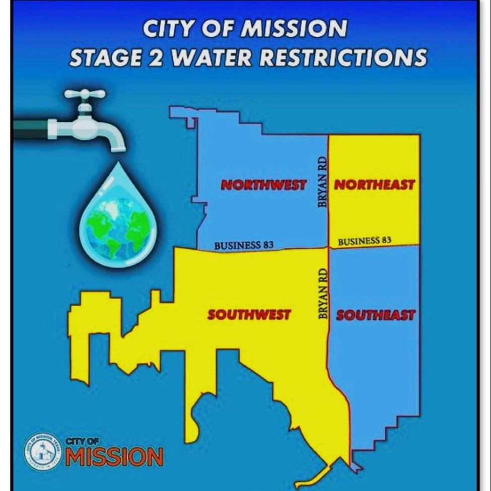 Quadrant Map to City of Mission Stage 2 Water Conservation 