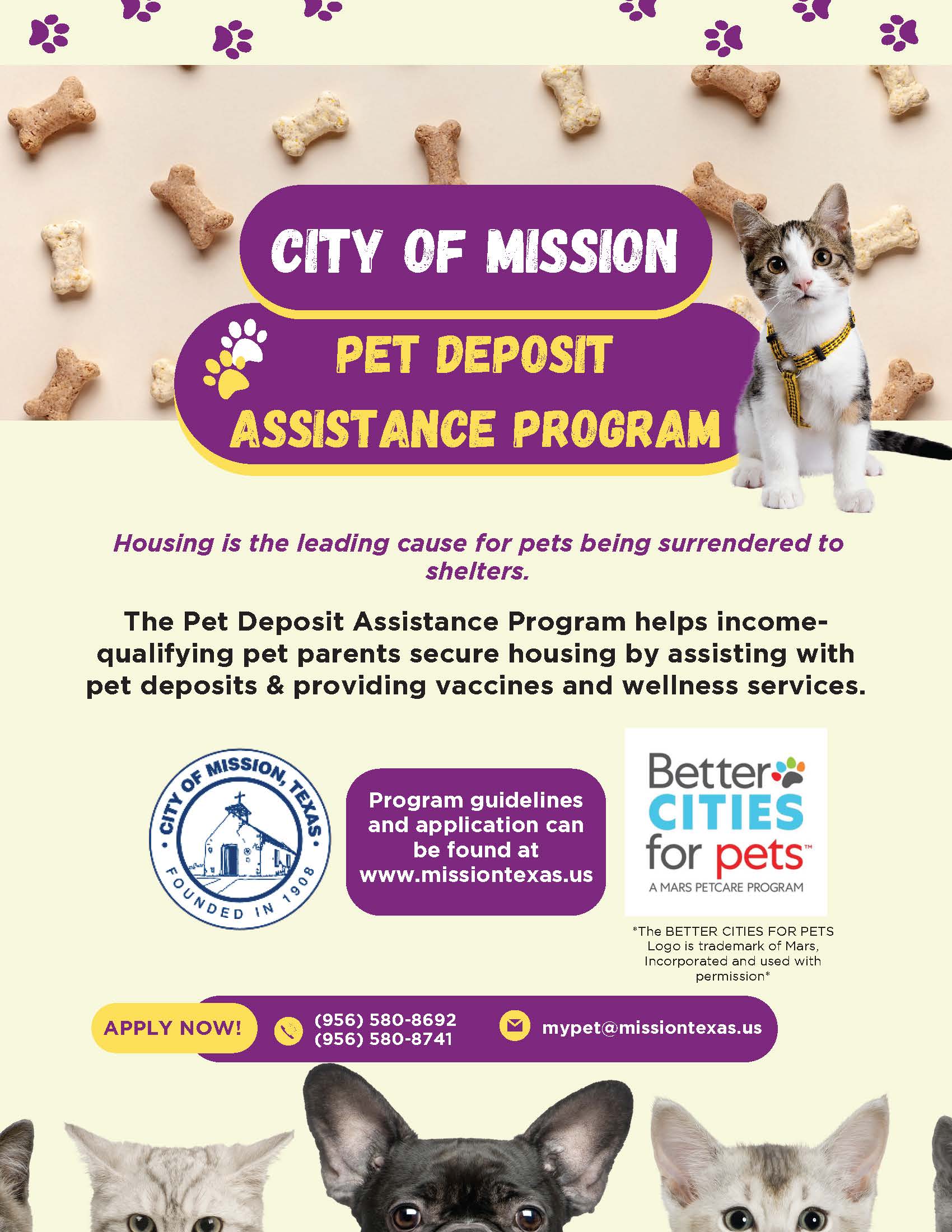 Pet Deposit Assistance Program